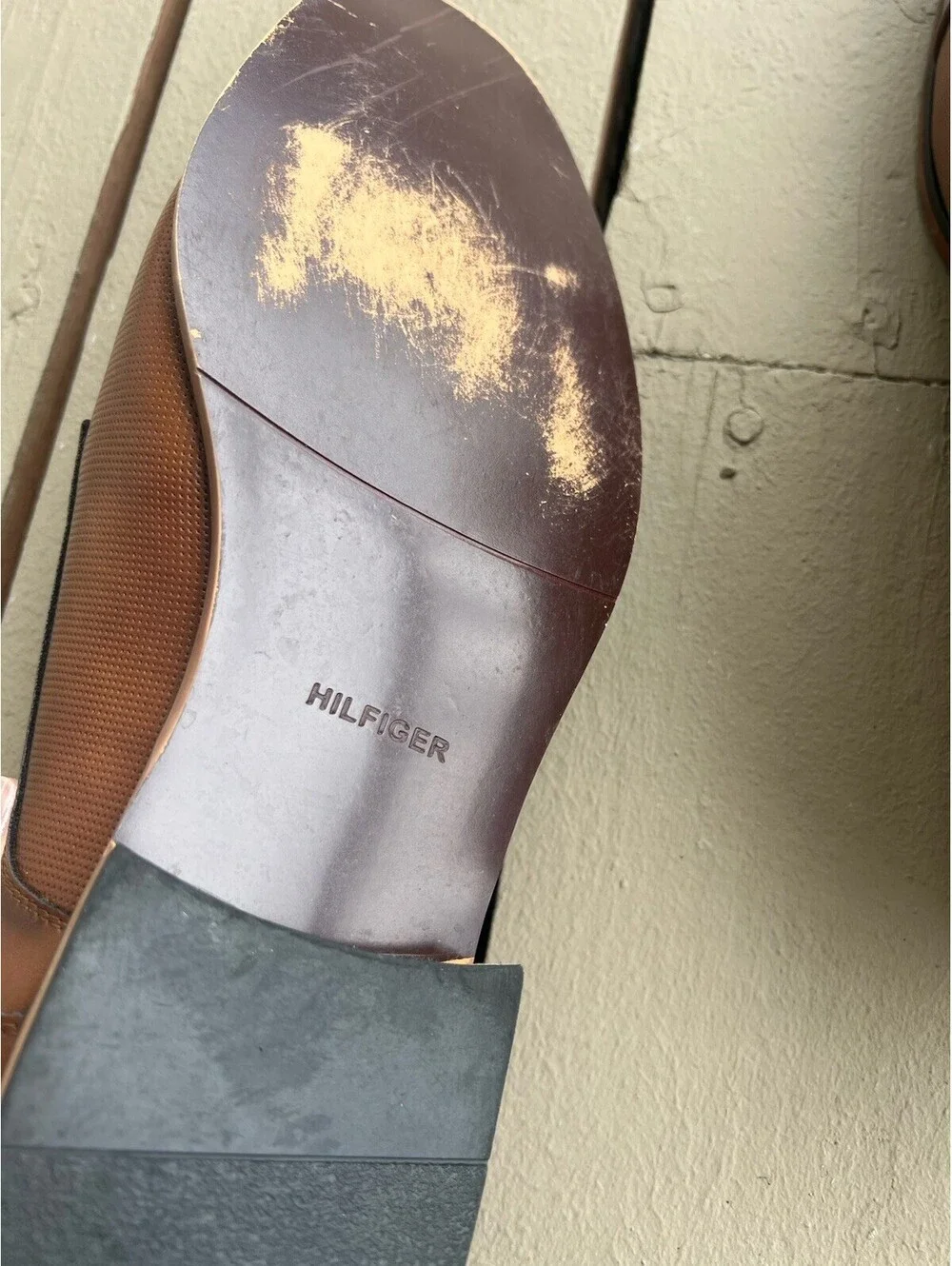 Tommy Hilfiger Sheldon Men's Oxford Dress Shoes Size 12 Brown Lace-Up Cap Toe